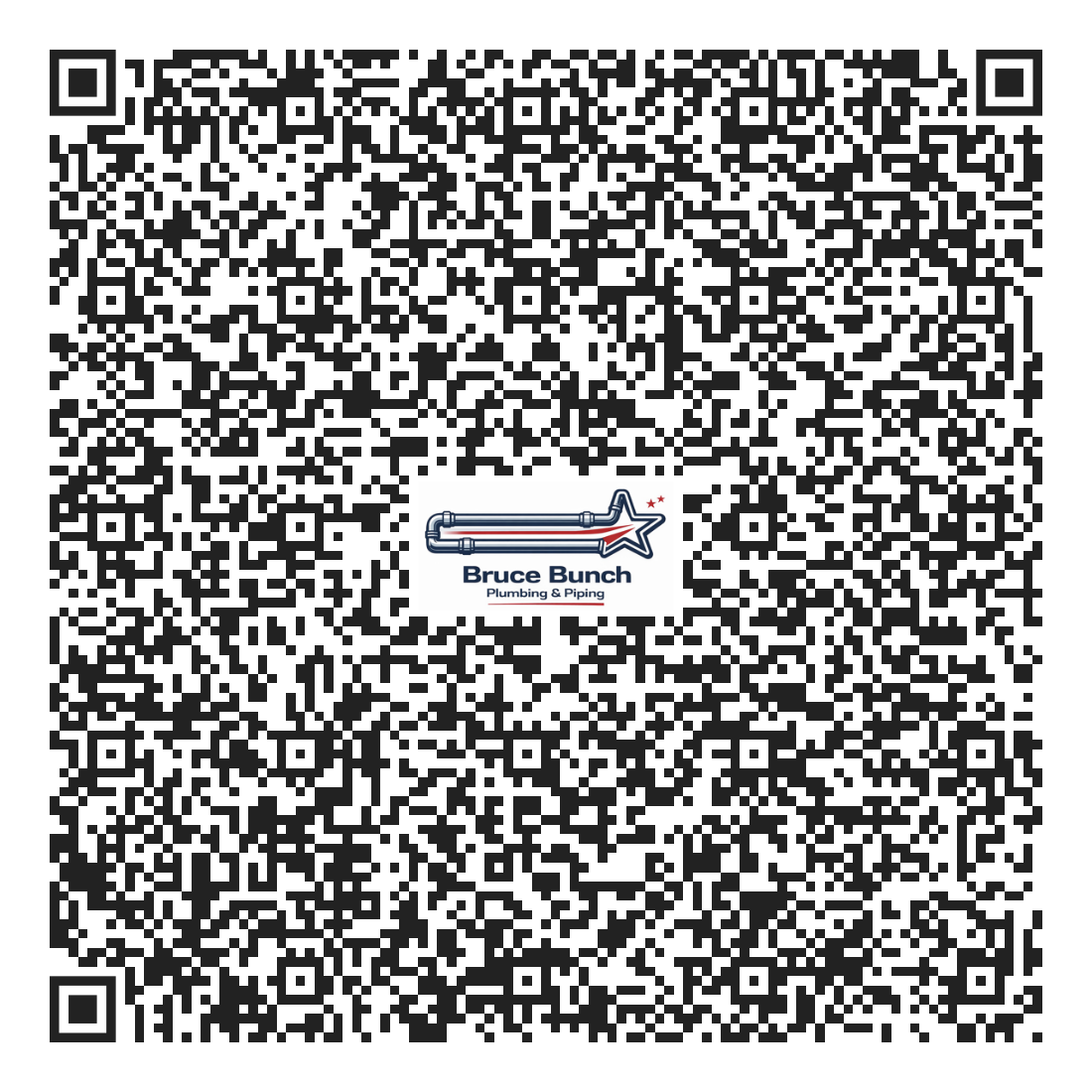 QR code to leave a Google review for Bruce Bunch Plumbing & Piping